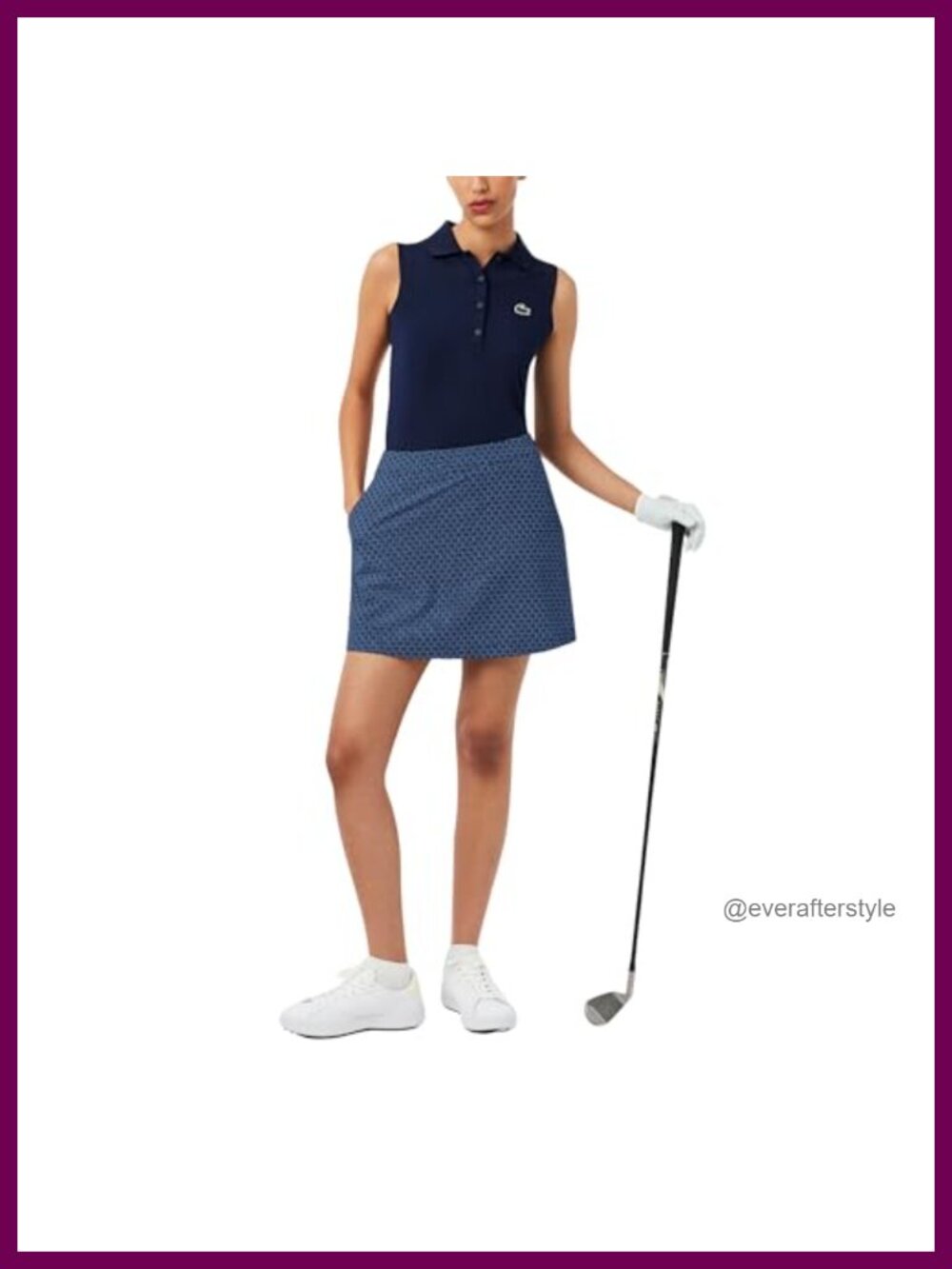 Lacoste Ultra Dry Golf Skort with Liner, Stretch Recycled Polyester, 11" Inseam